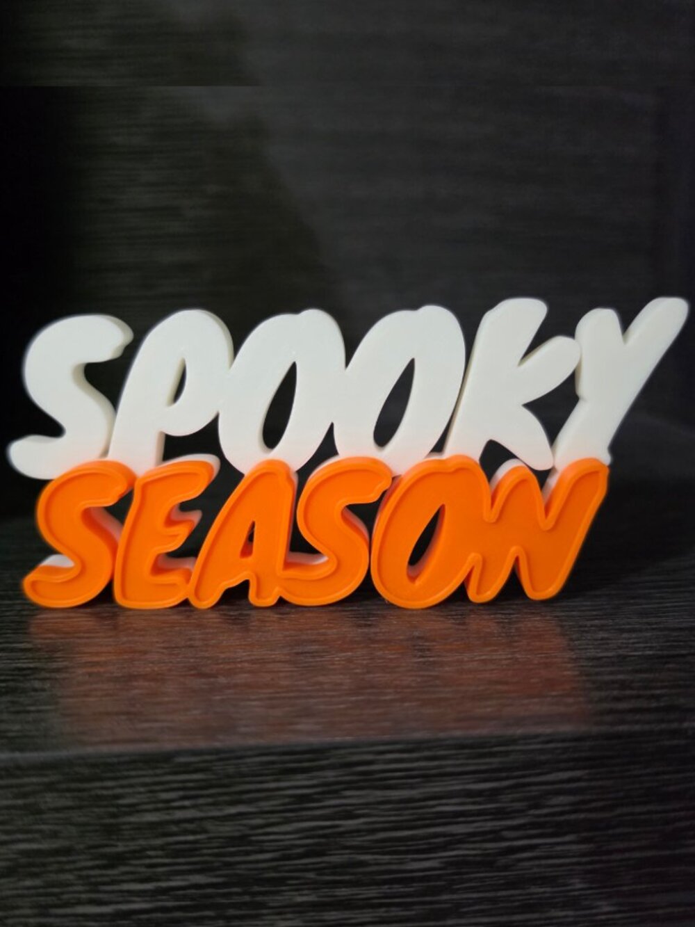 3D Printed Spooky Season Halloween 5" Shelf Sitter Orange Bookshelf Table Decor